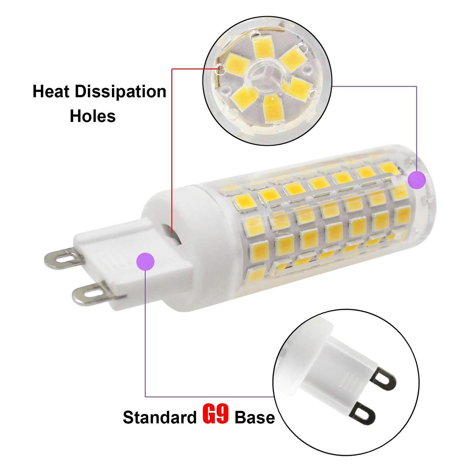 SMDG9 LED Bulbs Non-Dimmable 110-130V 5W Warm White 3000K SMD Energy Saving Light Bulbs 40W Halogen G9 Led Bulb