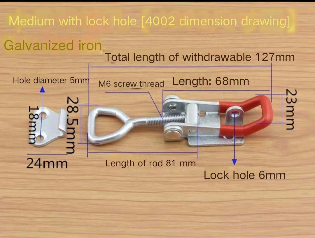 4001 Metal Latch Stainless Steel Fast  Adjustable Toggle Latch Cabinet Boxes Toggle Latch Clamp