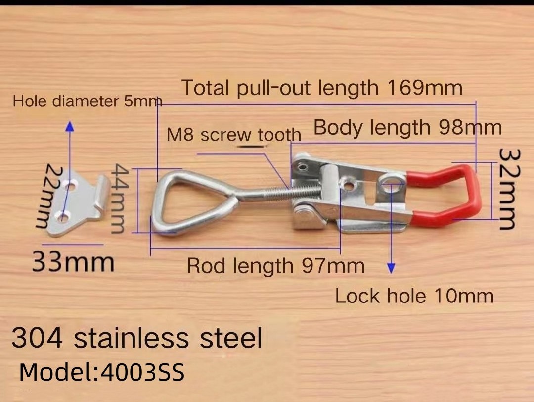 4001 Metal Latch Stainless Steel Fast  Adjustable Toggle Latch Cabinet Boxes Toggle Latch Clamp