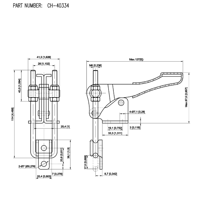 Galvanized Stainless Steel Hasp 1pcs Adjustable Heavy Duty Toggle Latch Clamp For Trailer Truck