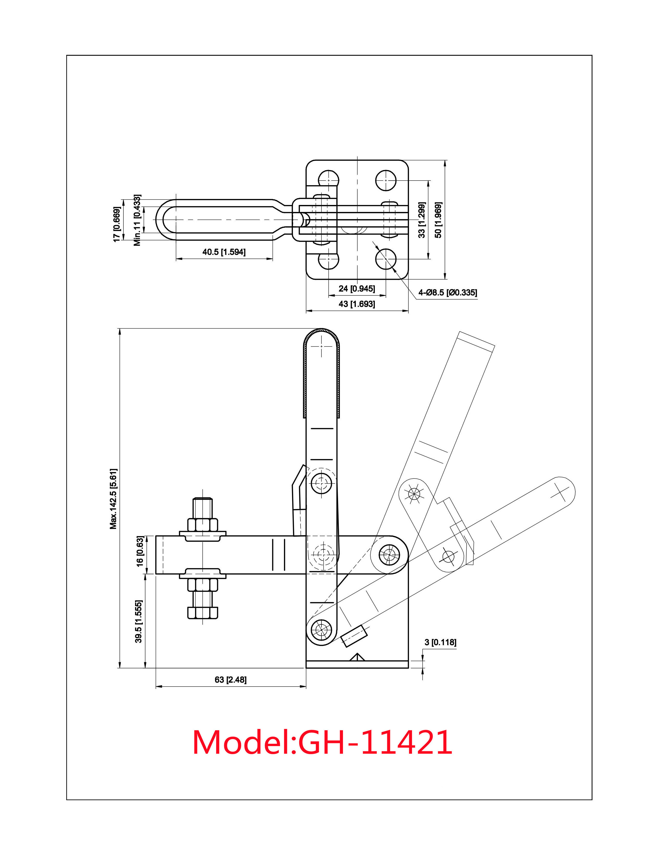 GH-11421 Destaco Kakuta Standard Toggle Clamp Lever Clamps Woodworking