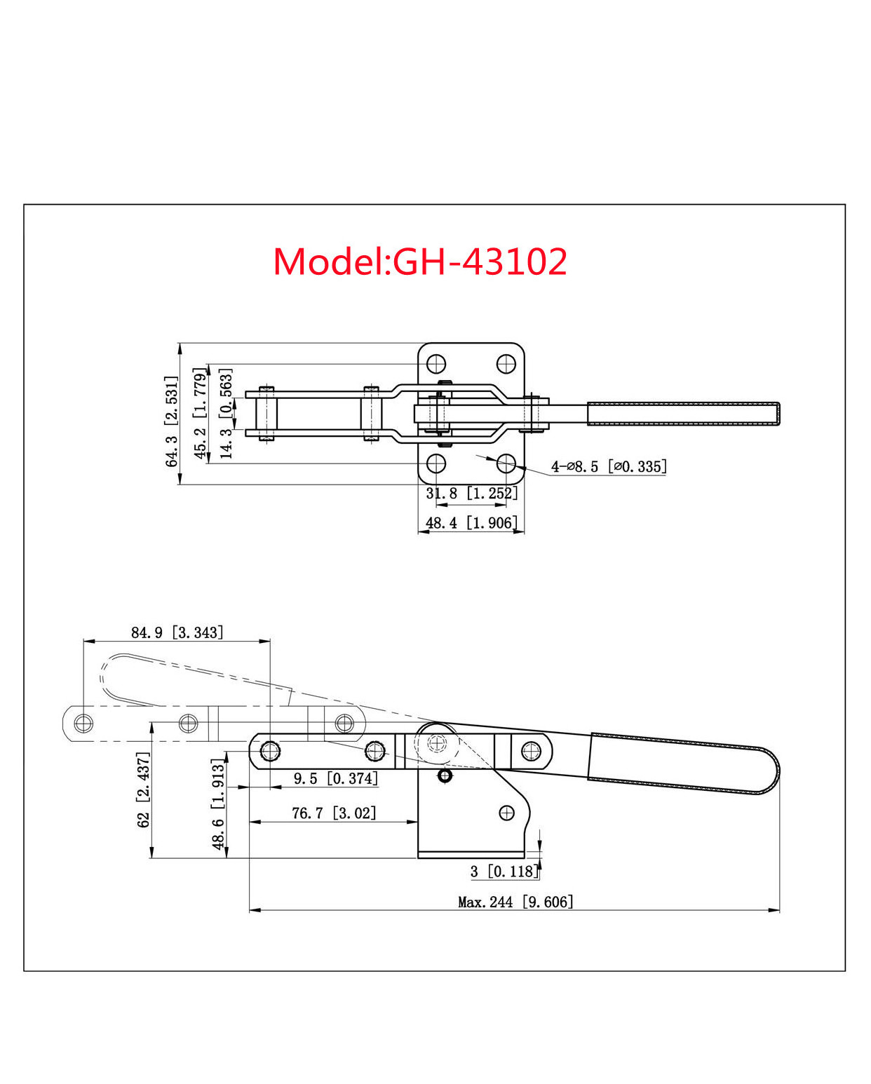 Heavy Duty Adjustable Toggle Clamp Heavy Duty Latch Kakuta Standard Toggle Clamp