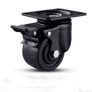 Heavy Duty Casters with Brake No Noise Locking Casters with Polyurethane (PU) Wheels Swivel Plate Castor