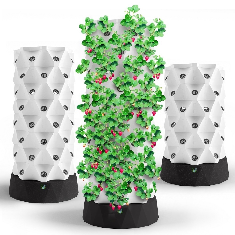 Aeroponics Indoor NFT Hydroponic Growing Systems Home Vertical Garden Tower with grow Led Light lettuce grow  light