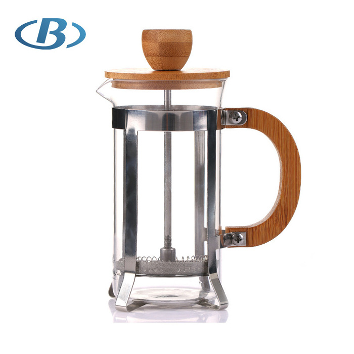 Heat-Resistance Glass 350ml Bamboo French Press