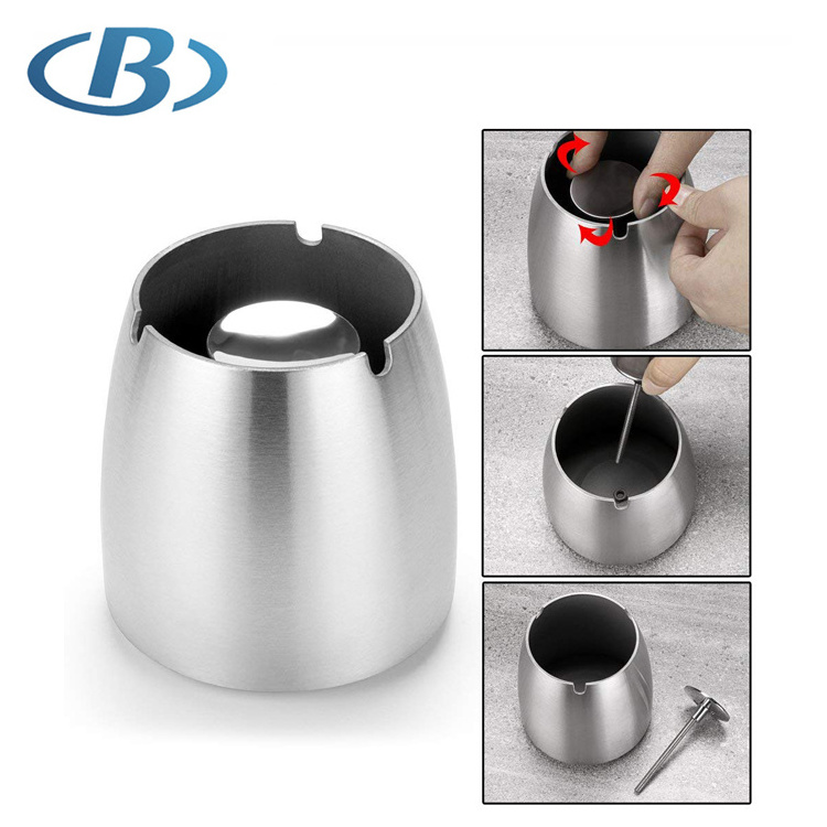 Cheap Wholesale Stainless Steel Ashtray,High Quality Unbreakable Cigarette Ashtray