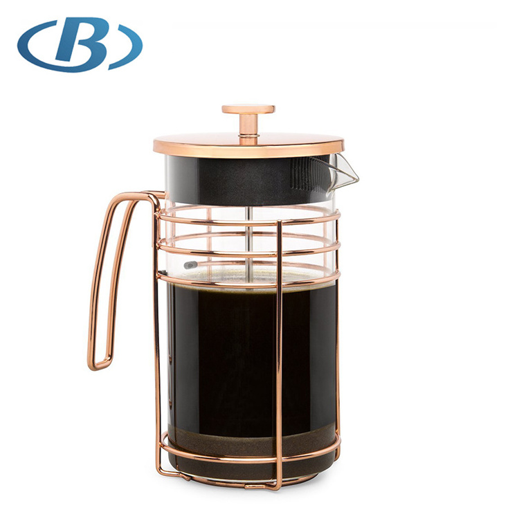 34OZ Rose Gold Stainless Steel French Press - Best Coffee Maker