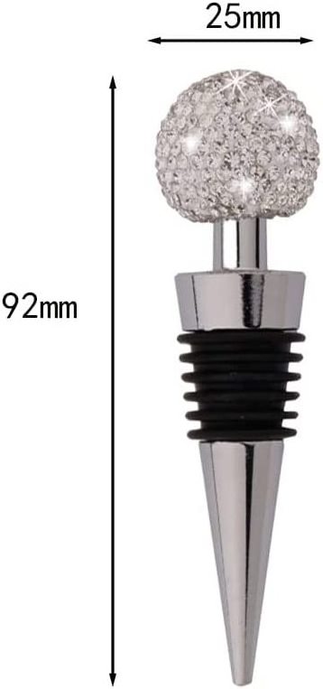 Bling Bling Decorative Crystal Diamond Wine Stopper ,Zinc Alloy Silicone Crystal Wine Toppers Stopper