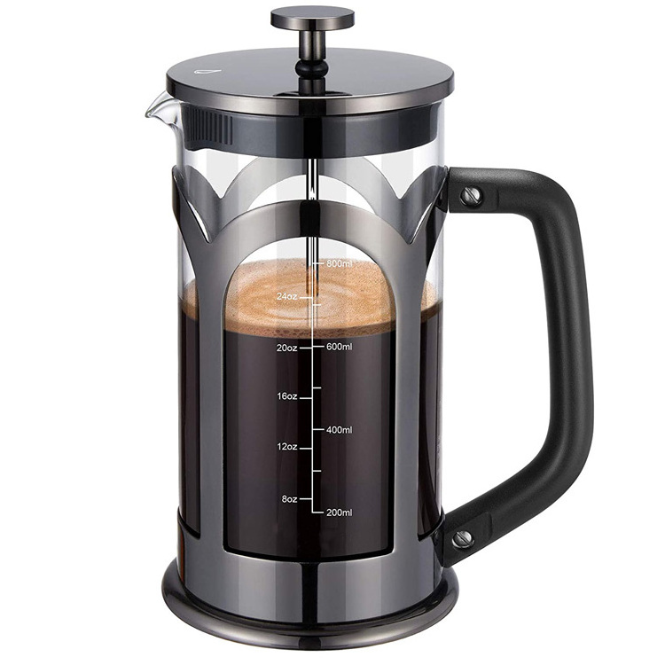 2021 34oz(1000ml) Stainless Steel French Press Coffee&Tea Maker, Copper and heat resistance