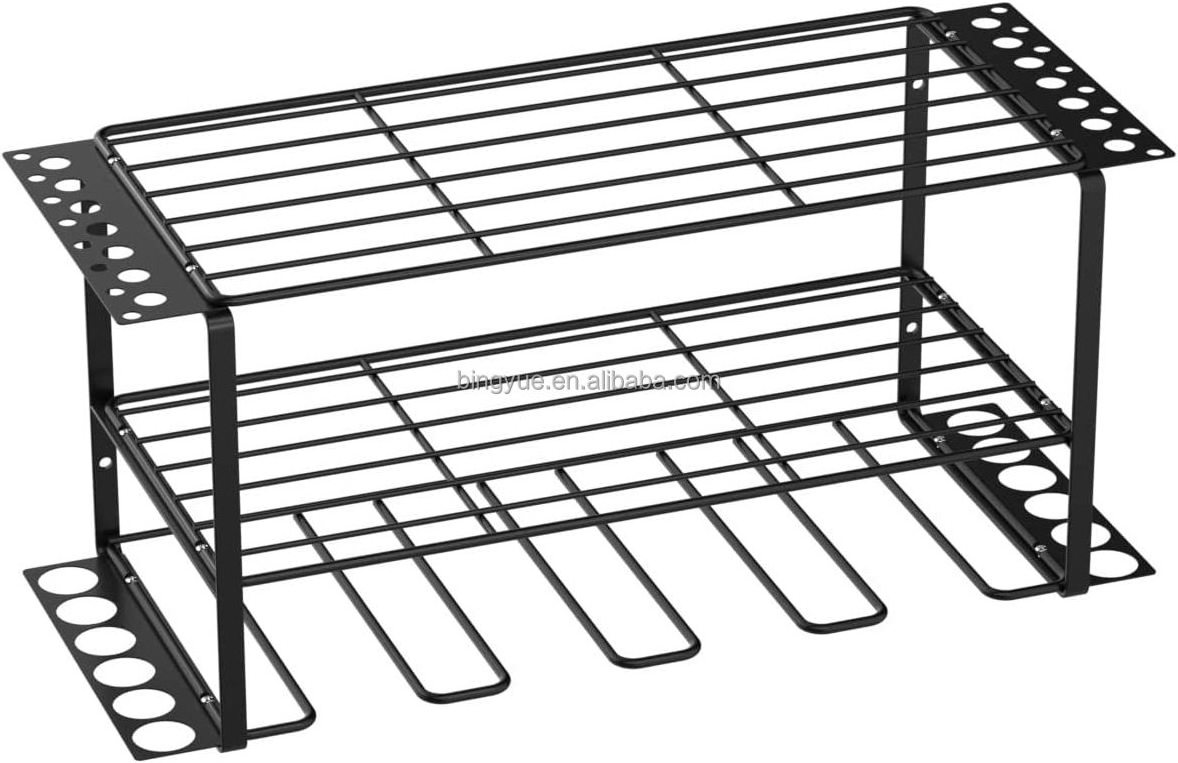 Cordless Drill & Power Tooling Organizer, Garage Tooling Organizer Storage rack, 3 Tier Heavy Duty Metal Tool Rack