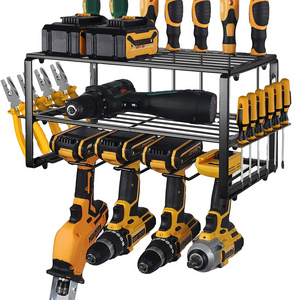 Power Tool Organizer, Garage Tool Organizer and Storage, 3 Tier Heavy Duty Metal Tool Rack for Cordless Drill