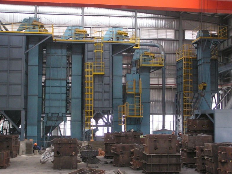 Automatic Green Clay Sand Molding Machine / Resin Sand Casting Equipment for foundry industry