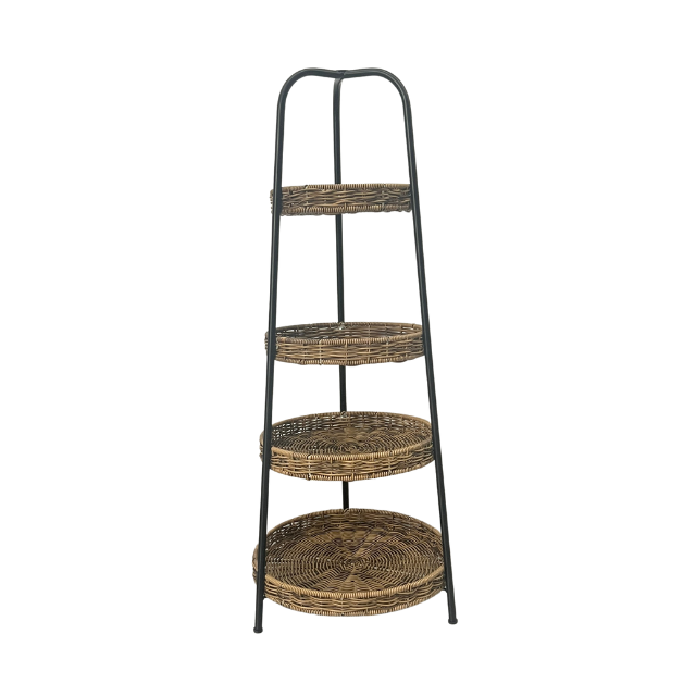 Trays And Racks 4 Tier Shelf With Curved Legs Home Storage & Organization. Products by BINH AN THINH Handicraft Company.