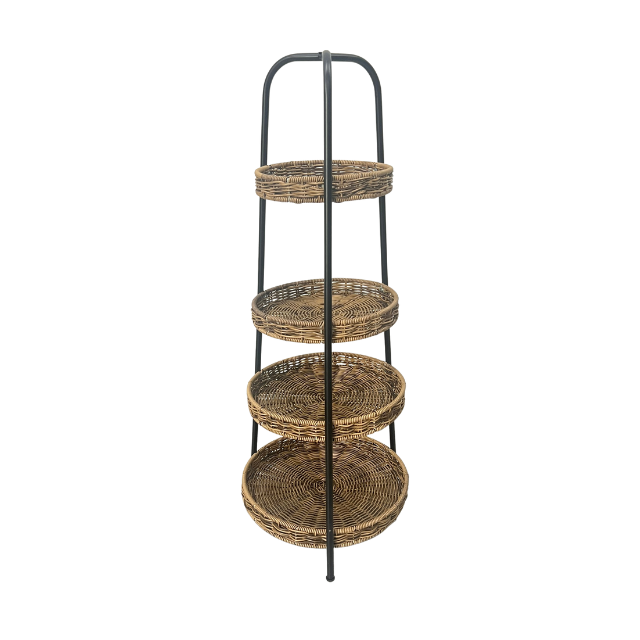 Trays And Racks 4 Tier Shelf With Curved Legs Home Storage & Organization. Products by BINH AN THINH Handicraft Company.