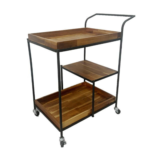 Home Storage & Organization 3 Tier Shelf With Wheels Handicraft Household Items OEM ODM Service Made In Vietnam