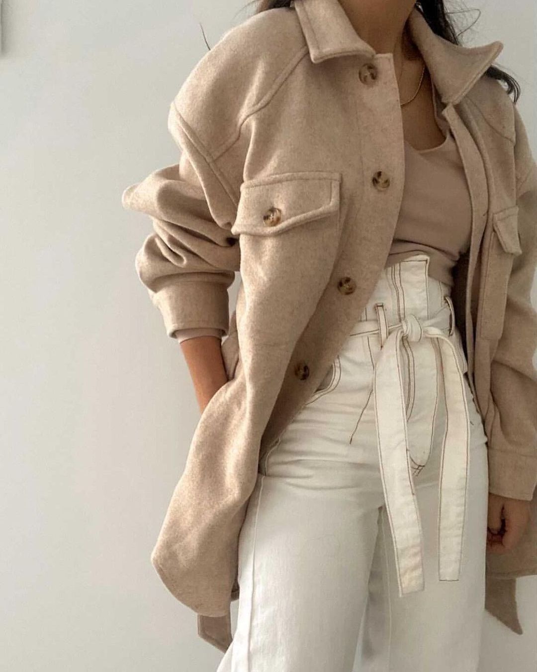 Winter women woolen blends khaki trendy jacket thick long coat