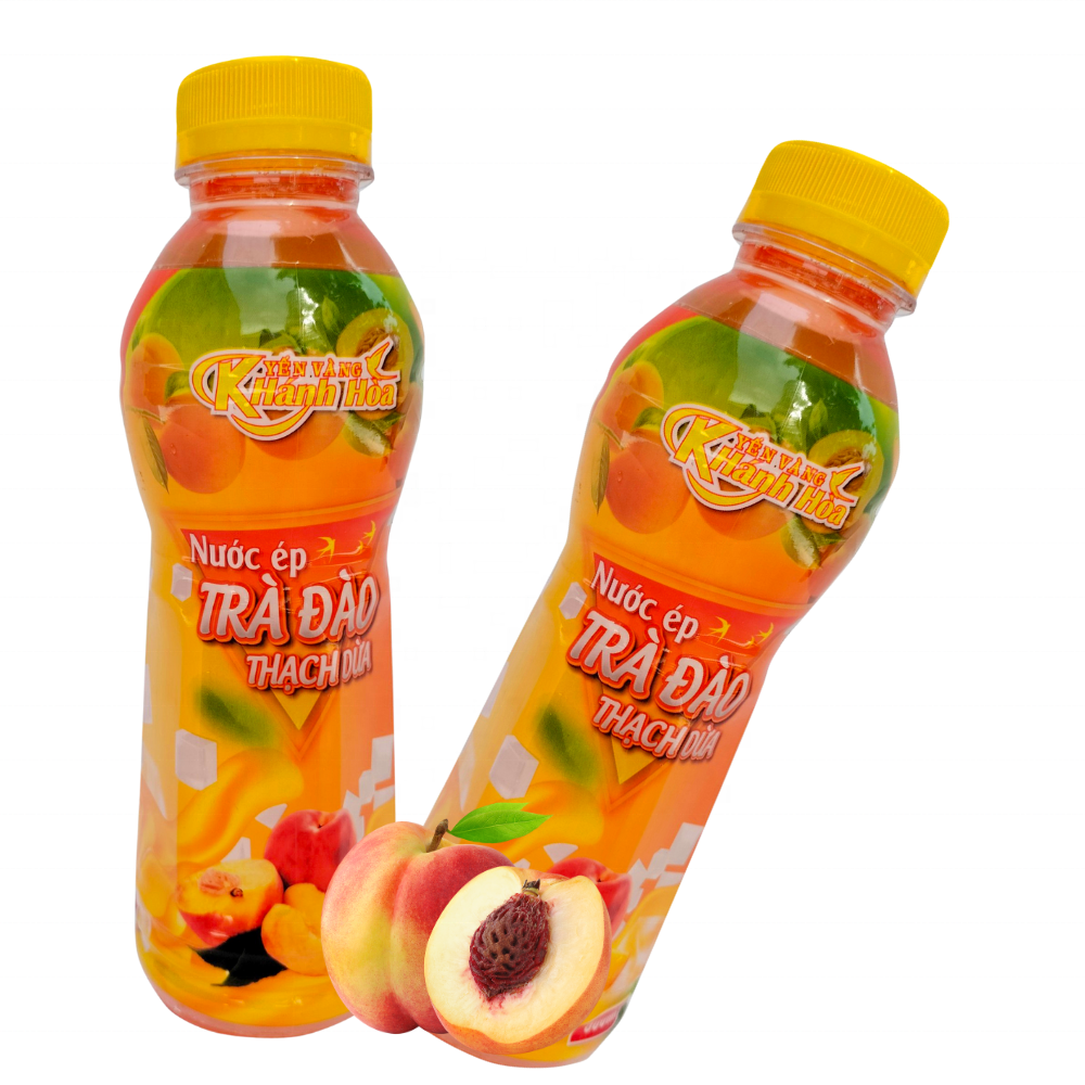 BINH MINH Peach Juice with Nata de coco Vietnamese Beverage Supplier Refreshing Mind Boosting Energy Private Label Accepted