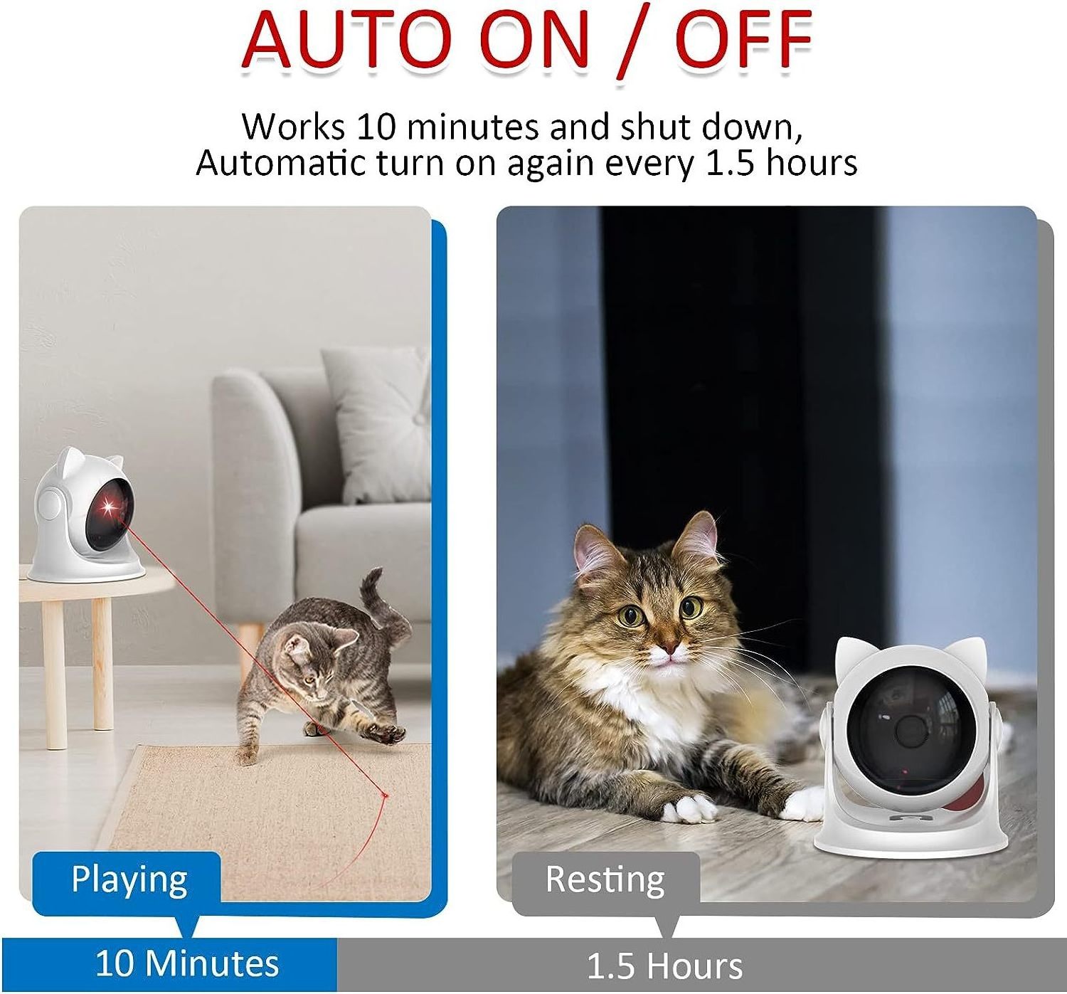 Automatic Rotating Laser Pet Cat Toy Interactive Fun For Cats Exercise Entertainment Training Tool Interactive Cat Toys