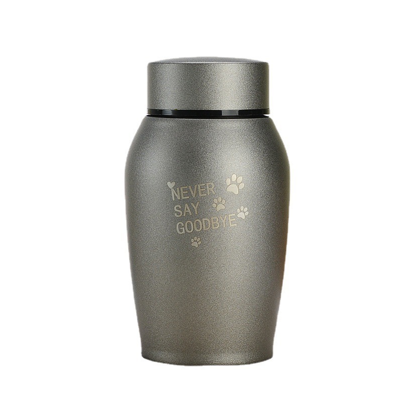 Custom High quality Gold Plated Memorial pet Stainless Steel Mini urns for dogs ashes Hydrolysis Coffin