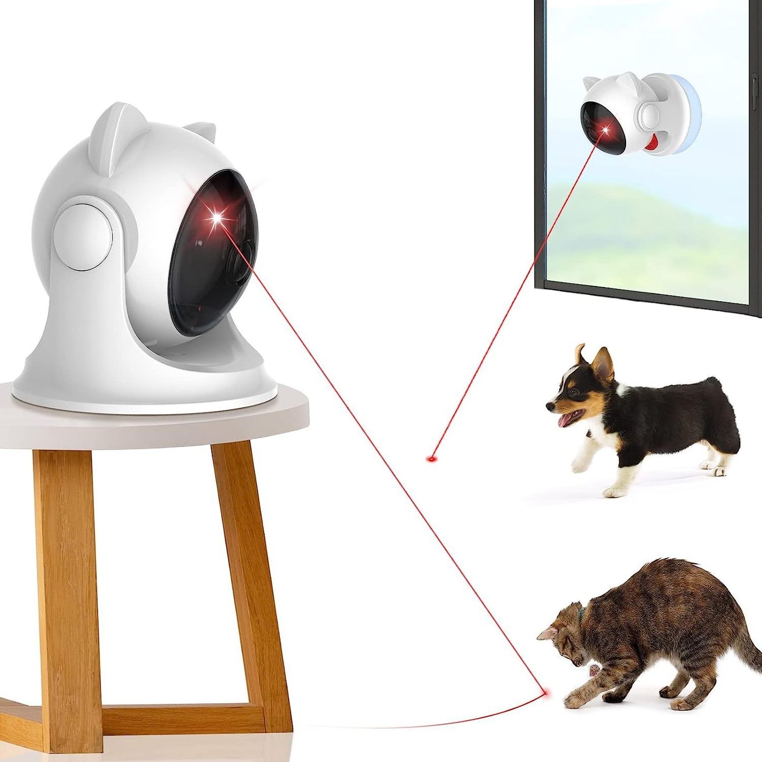 Automatic Rotating Laser Pet Cat Toy Interactive Fun For Cats Exercise Entertainment Training Tool Interactive Cat Toys