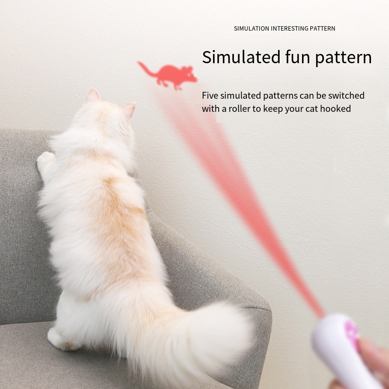 Usb Rechargeable Multi-pattern Laser Cat Toy Automatic Infrared Cat Laser Toy Interactive Laser Pointer