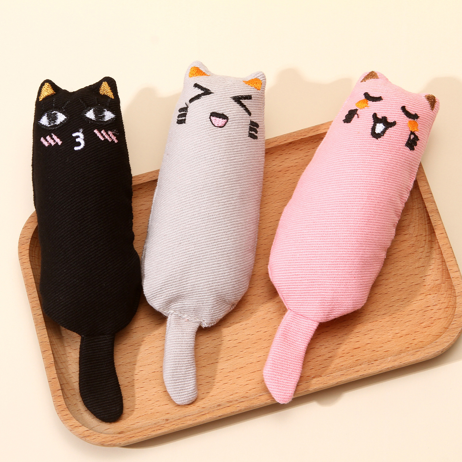 Mint Pet Safe Plush Toys Cute Cotton Molar Bite Resistant Toy Plush Pet Toy Cat Mint like Rubber