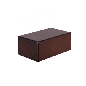 High quality Luxury rosewood urn tree of life pets wooden urn Cube box for cat dog animal Cherry Color pet caskets & urns