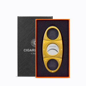 Hot Sale Stainless Steel Double Edge Cigar Cutter Sharp and Smooth Metal Cigar Cutter Cigar Accessories