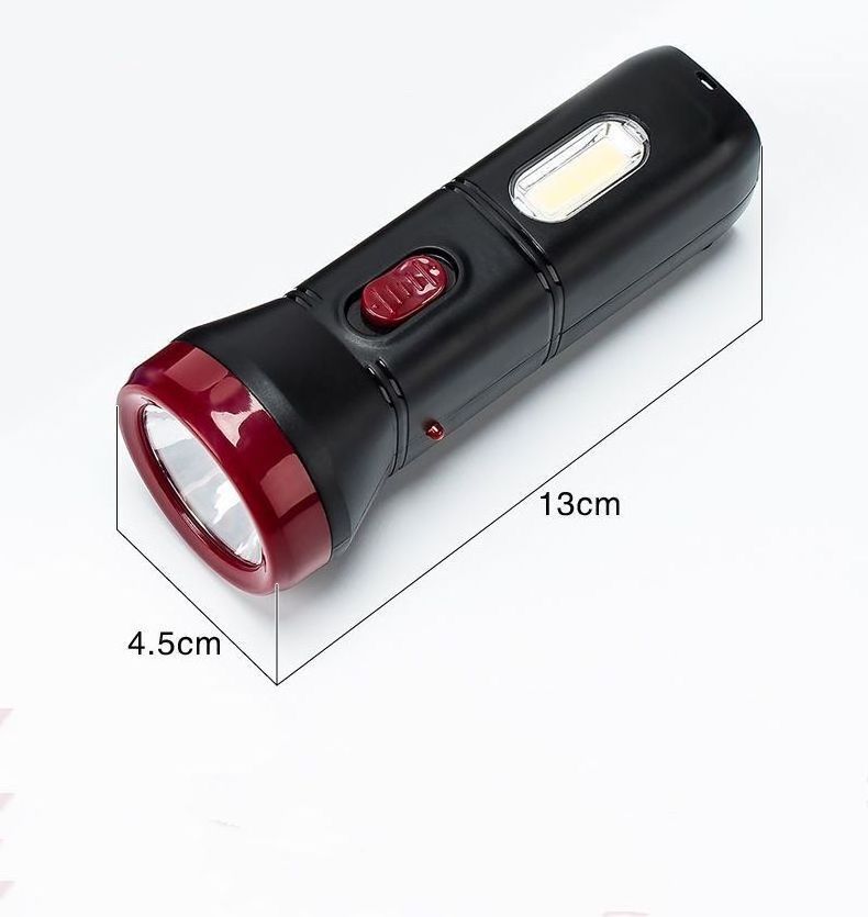 Silver LED rechargeable multifunctional flashlight yanchao plastic led torch Energy saving LED flashlight