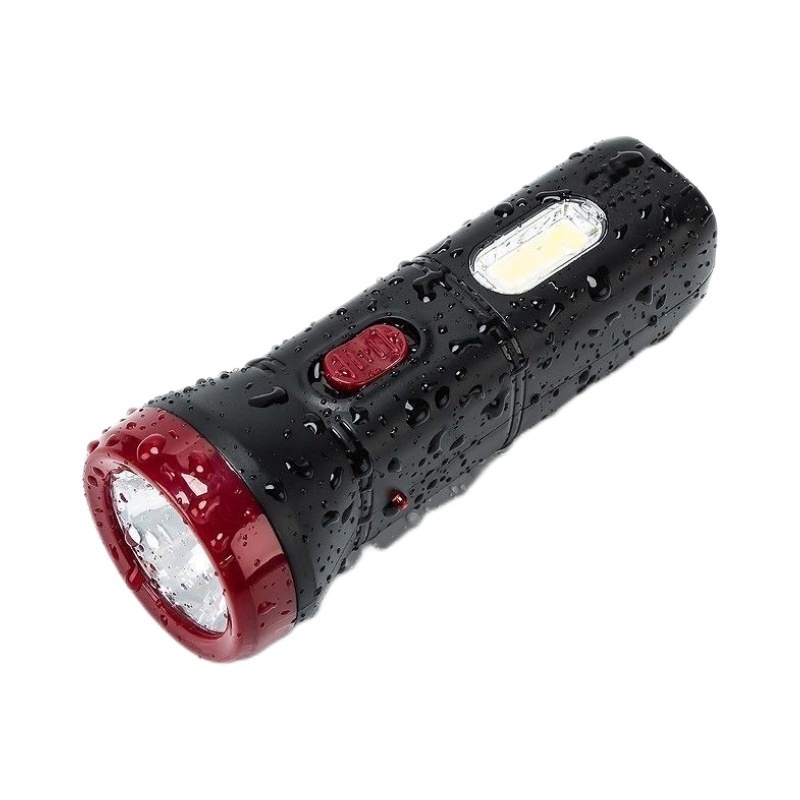 Silver LED rechargeable multifunctional flashlight yanchao plastic led torch Energy saving LED flashlight