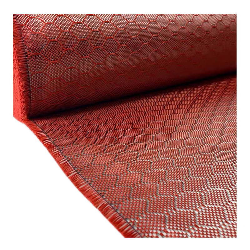 3k 240gsm colorful Honeycomb Aramid Carbon Fiber Cloth