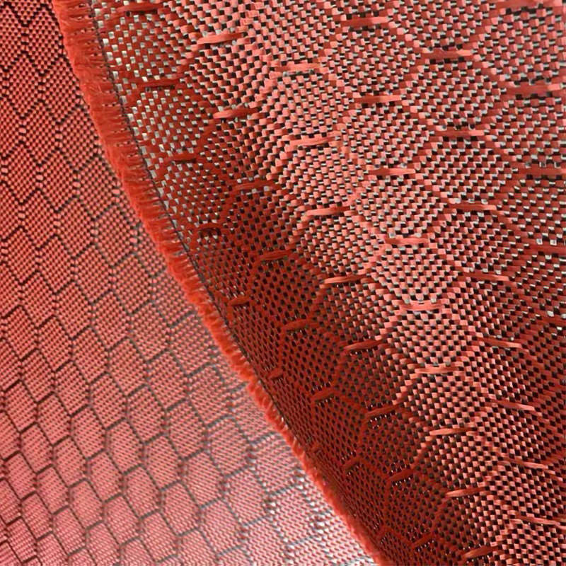 3k 240gsm colorful Honeycomb Aramid Carbon Fiber Cloth