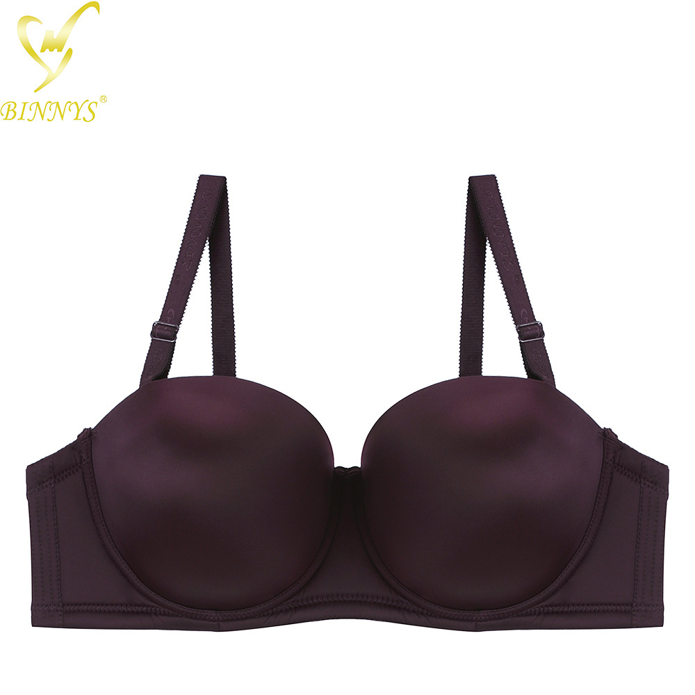 BINNYS Guangzhou wholesale high quality thin cup 44F half cup bra most comfortable plus size bra for women