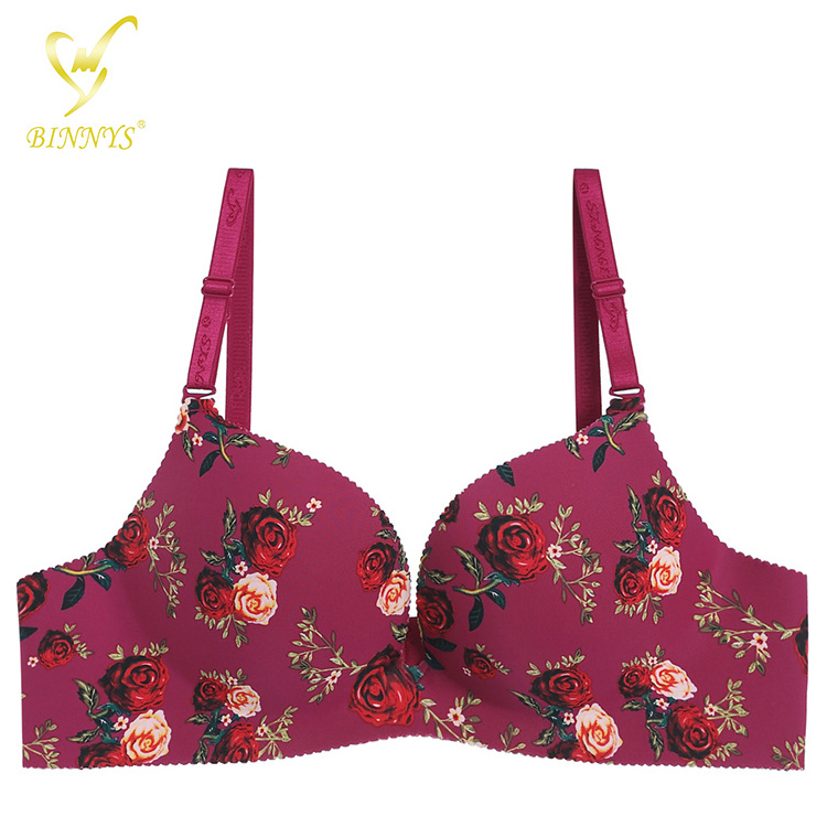 BINNYS Hot Selling Young Sexy Girls Ladies Push-Up Bras Sujetador Push Up Copa B Gathered Hot Style Sexy Wear Women Seamless Bra