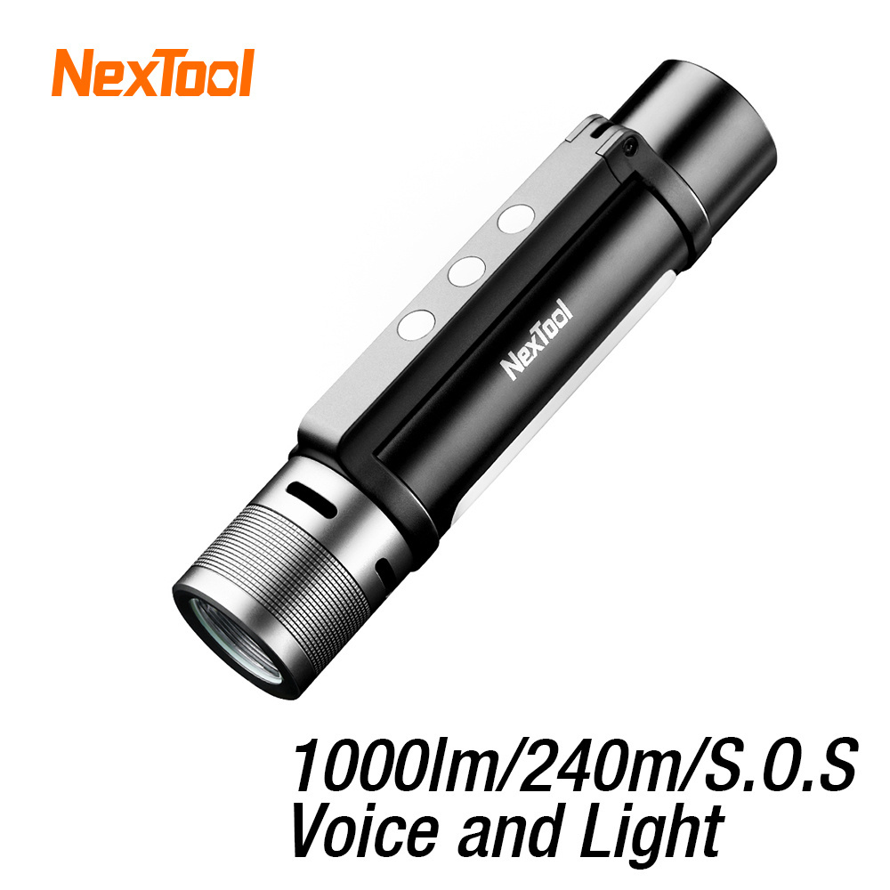 NexTool NE20030 Handheld Flashlight 1000 Lumen LED Camping energy-saving portable torch Adjustable Focus Zoom Flashlight