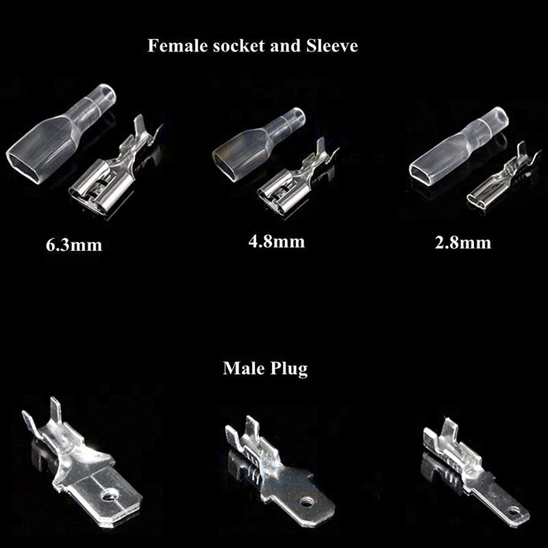 2.8mm 4.8mm 6.3mm Crimp Terminal Female Spade Quick Connector