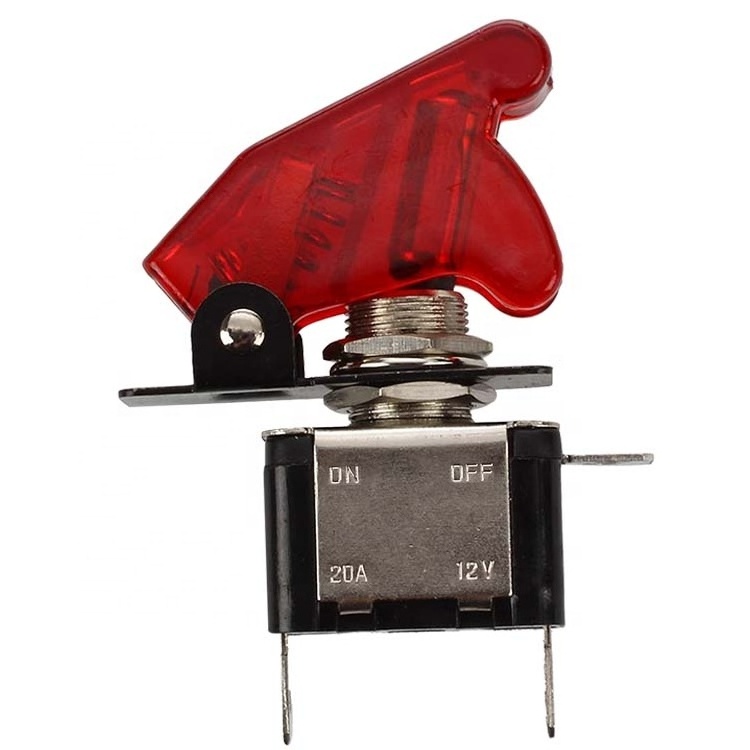 ASW-07D 12V 20A Car Aircraft led toggle switch with safety Cover