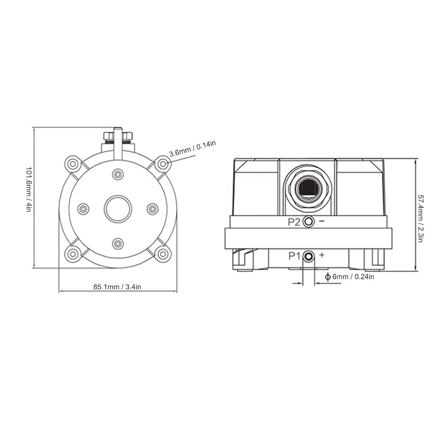 IP54 Furnace vent air pressure switch adjustable 1000-5000pa differential pressure switch