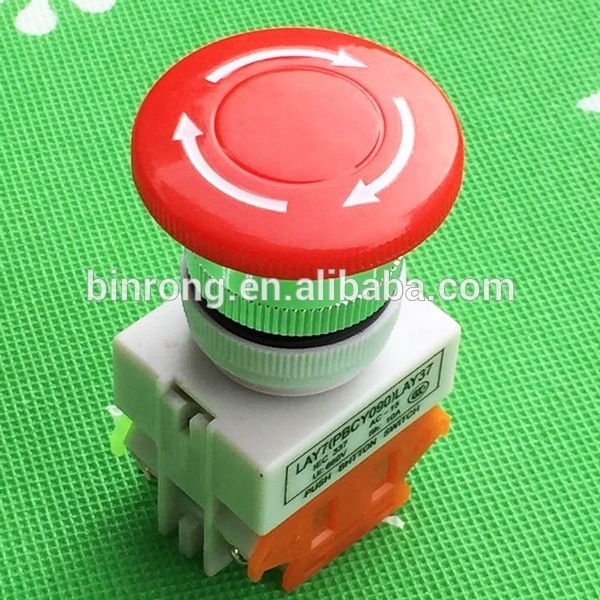 Y090 Red Mushroom Self-Locking Emergency Stop Push Button Pushbutton Switch