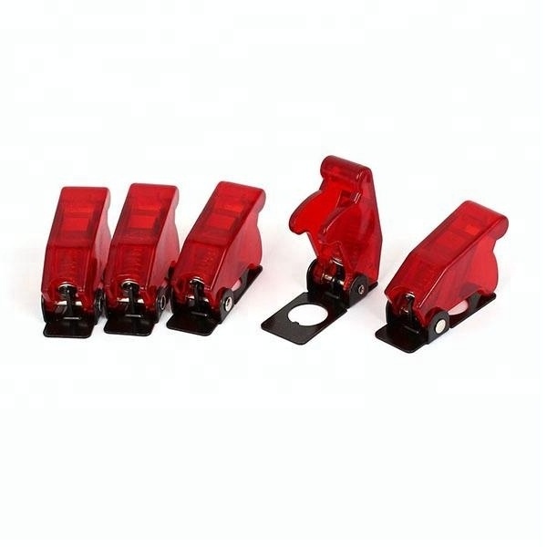 12mm Aircraft toggle switch safty cover guard--Transparent Red