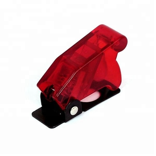 12mm Aircraft toggle switch safty cover guard--Transparent Red