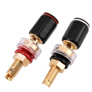 Amplifier speaker wire terminal connectors free welding banana plug socket Connector binding post