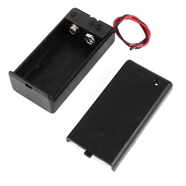 Plastic Safety 9V Battery Holder Storage Case w ON/OFF Switch