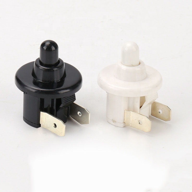 Refrigerator push door light switch