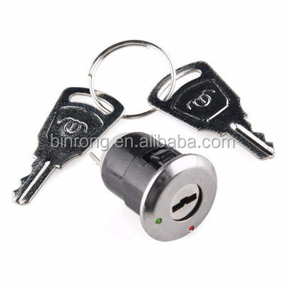 KS-02 Plastic 12mm On Off 2 Terminals Keyswitch Keylock Switch w Keys