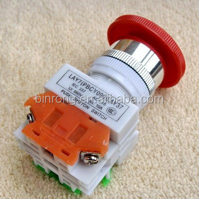 Y090 Red Mushroom Self-Locking Emergency Stop Push Button Pushbutton Switch