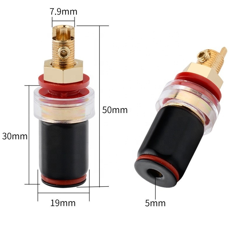 Amplifier speaker wire terminal connectors free welding banana plug socket Connector binding post