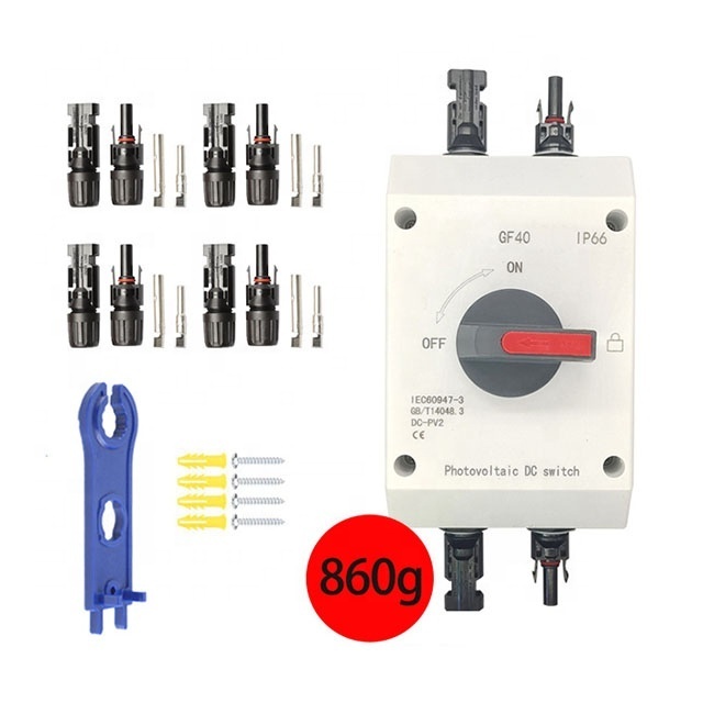 32A DC 1000V PV Solar Disconnect Switch IP66 Waterproof Photovoltaic Circuit Isolator