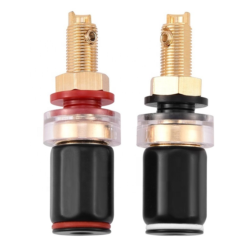 Amplifier speaker wire terminal connectors free welding banana plug socket Connector binding post