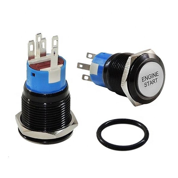 12V 19mm momentary Engine Start Push button Switch